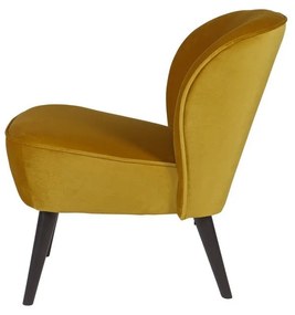 Стол в цвят горчица Sara - WOOOD