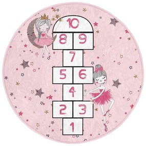 Розов детски килим ø 80 cm Comfort - Mila Home