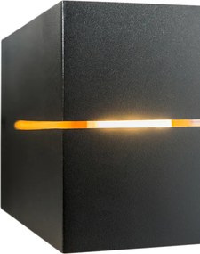 Комплект от 4 смарт стенни лампи черни със злато 9,7 см вкл. WiFi G9 - Transfer Groove