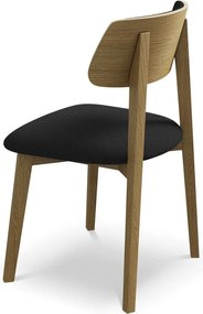 Черен трапезен стол от масивна дървесина Niu – Makamii