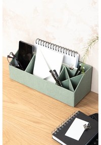 Зелен картонен органайзер за канцеларски материали Elisa Canvas Paper Laminate – Bigso