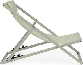 Кафяво-сив градински шезлонг метален Taylor – Bizzotto