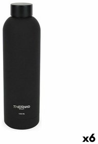 Термо Бутилката ThermoSport Soft Touch Черен 1 L (6 броя)