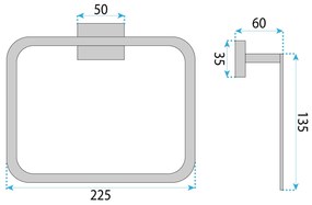 Закачалка за баня Ring 210 OSTE CHROME