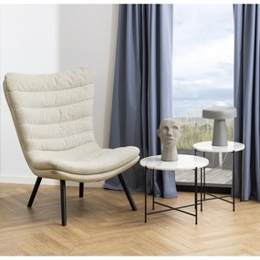 Кръгла странична масичка с мраморна плоча ø 52 cm Avila – Actona