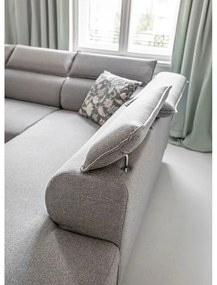 Светлосив ъглов разтегателен диван десен ъгъл Sweet Harmony - Miuform