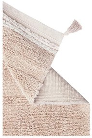 Светлорозов ръчно изработен памучен килим подходящ за пране 90x130 cm Bloom Rose – Lorena Canals