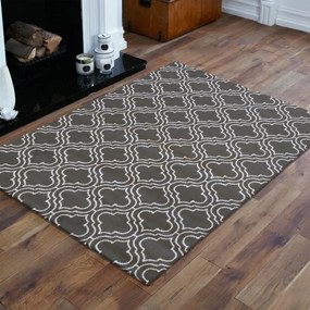 Сив скандинавски килим с бял модел Ширина: 80 см | Дължина: 150 см