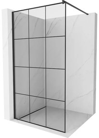 Mexen Kioto стена за душ Walk-in 100 x 200 см, черен дизайн 8 мм, черен - 800-100-101-70-77