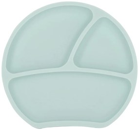 Светлосиня силиконова детска чиния 19x20,5 cm – Kindsgut