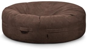 Тъмнокафяв пуф от рипсено кадифе Roll 190 – SLOWDOWN