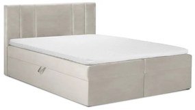Бежово кадифено двойно легло , 160 x 200 cm Afra - Mazzini Beds