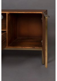 ТВ масичка от мангово дърво в златисто 40x60 cm Volan - Dutchbone