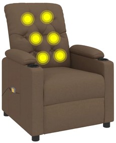 339116 vidaXL Масажен стол, кафяв, текстил