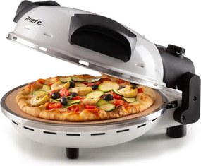 Електрическа фурна за пица Ariete "Пица за 4 минути" 0918/00, 1200W, 32 см, До 400C, 5 нива, Каменна плоча, Незалепващо покритие, Бял