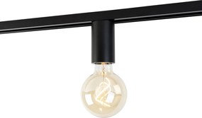 E27 Фитинг с релсова окачване за 1-фазна релса черен - Jeana