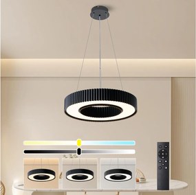 BRILAGI - Димируем LED полилей LUMIX LED/48W/230V 3000-6000K, черен, Ø 50 см + дистанционно управление