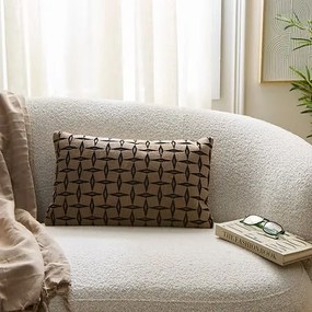 Декоративна възглавница atmosphera Jacquard Diamond, Кафяв, 30×50 cm