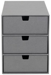Сива кутия за чекмеджета с 3 чекмеджета Ingrid - Bigso Box of Sweden