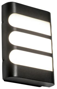 Модерен стенен аплик черен с LED IP44 - Gaev