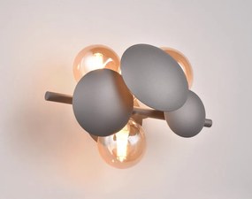 Стенна лампа в сиво-златист цвят Bubble - Trio Select