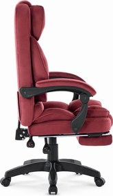 HC-1031 Ергономичен офисен стол с подложка за крака – бордо