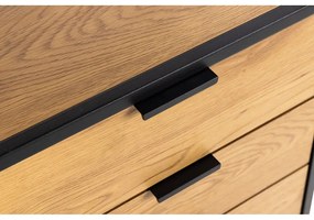 Черна етажерка за книги в дъб 85x141 cm Swindon - Actona