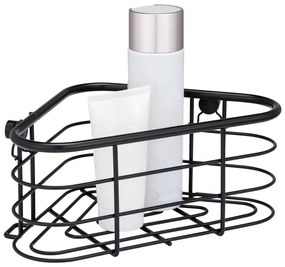 Черен ъглов рафт за душ Trestina, 25 x 11 cm - Wenko