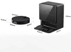 Прахосмукачка робот с AI Roborock Saros 10, 65W, 22000 Pa, 270 мл, SMART, Сухо и мокро почистване, LiDAR, StarSight, 180 мин автономност, Черен