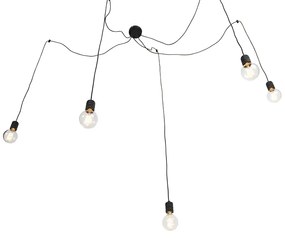 Дизайнерски висящ аплик черен 5-светлина - Cavalux
