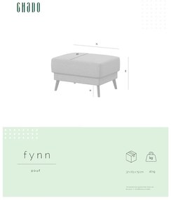 Кремава табуретка за крака Fynn - Ghado