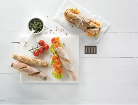 Форма за печене на багети Lekue 1009039, 29x20x2 см, 600 мл, 4 отделения, Платинен силикон, От -60 до +220C, Кафяв