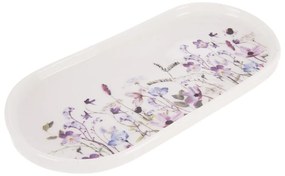 Бяла/лилава порцеланова чиния за сервиране Louka – Orion