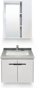 Комплект горен и долен шкаф за баня, 60 cm, 3019-60