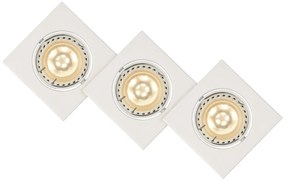 Lucide 11002/15/31 - К-кт 3x LED лампа за окачен таван FOCUS 3xGU10/5W/230V бял