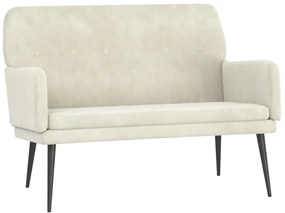 351422 vidaXL Пейка, кремава, 108x79x79 см, кадифе