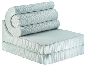 Детски стол от рипсено кадифе в цвят мента Flipster – Wigiwama