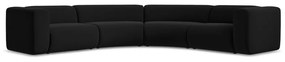 Черен кадифен ъглов диван Ekahi – Makamii