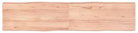 363975 vidaXL Плот за маса светлокафяв 180x40x(2-6) см обработен масивен дъб