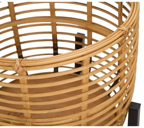 Комплект от 2 стойки за саксии от ратан, височина 47 cm - Mauro Ferretti