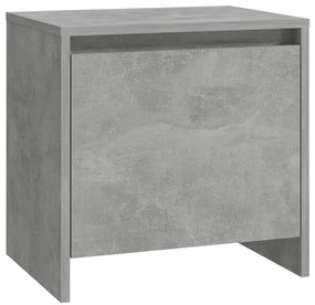 809871 vidaXL Нощно шкафче, бетонно сиво, 45x34x44,5 см, инженерно дърво