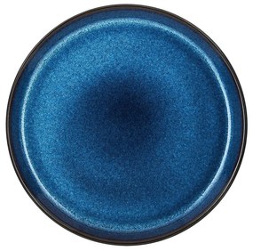 Черна/синя десертна глинена чиния ø 21 cm Gastro Dark Blue/Black – Bitz