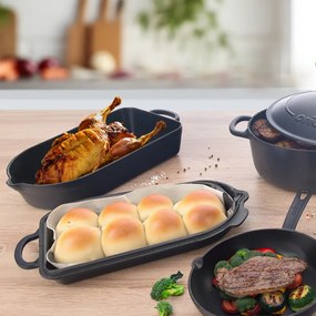 Чугунен съд за готвене 22x42,5 cm LITINA SMALT – Orion