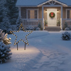 Коледен прожектор звезда Коледа черен 60 см вкл. LED IP44 - Kas