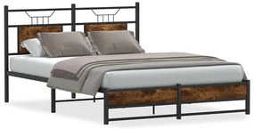 4106909 vidaXL Рамка за легло без матрак опушен дъб 140x200 см инженерно дърво