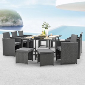 Polyrattan Seating Group Laredo XL Dark Grey