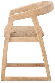 Трапезен стол от масивно каучуково дърво в естествен цвят Serrone – Bloomingville