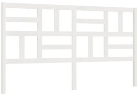 818206 vidaXL Горна табла за легло, бяла, 186x4x104 см, бор масив