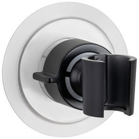 Черен пластмасов държач за душ слушалка без пробиване Libertà – Wenko