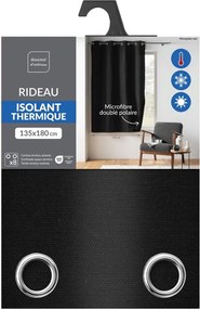 Черно термо/dimout перде от микрофибър 135x180 cm Micropolar – douceur d'intérieur